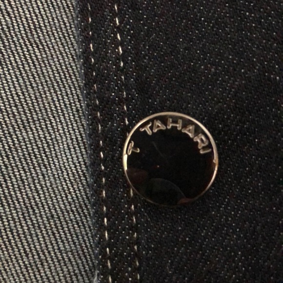 Tahari blue denim jacket Medium long sleeves NWT - Picture 14 of 14